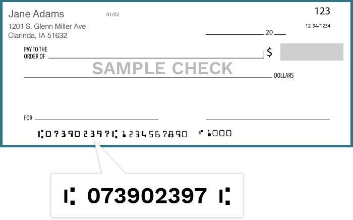 routing number check
